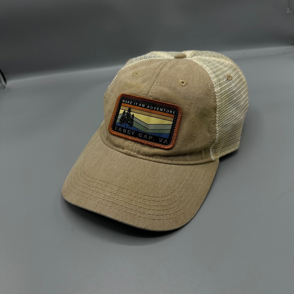 Legacy Fancy Gap VA Make It An Adventure Trucker Hat Tan Mesh Snapback Cap